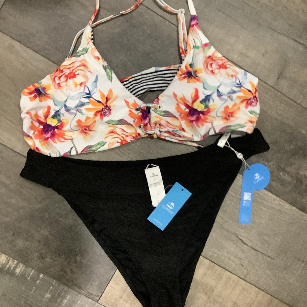 Cupshe, 3 piece bathing suit, size XL